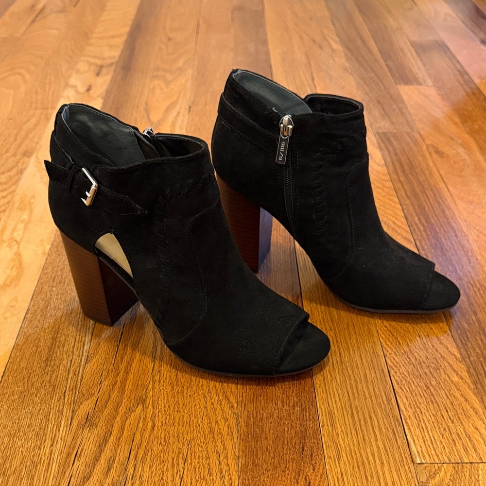 Peep Toe Heels Bootie Suede Boot’s Open Toe